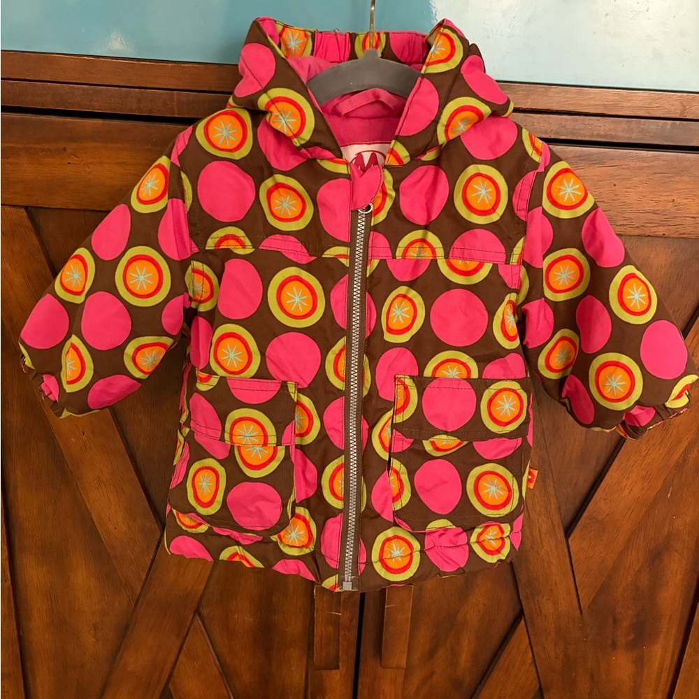 Me Too Pink and Brown Baby Puffer Jacket